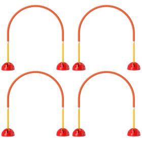 PawHut 5 Piece Dog Agility Equipment w/ 4 Adjustable Width Doors, Carry Bag, Easy Assemble & Portable, Orange