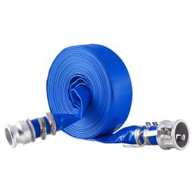 VEVOR Backwash Hose 1.5 in x 50 ft Blue High Quality Hose Complete Fittings